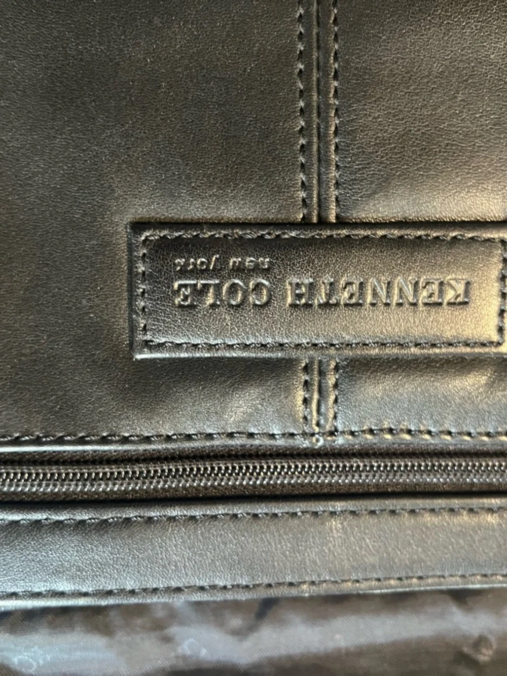 Kenneth Cole Black Leather Organizer Pouch